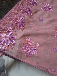 Embroidered Saree Three With Blouse