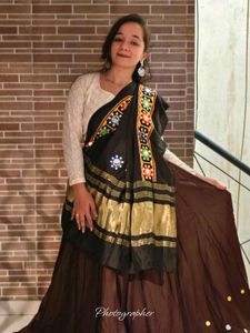 Brown Ethnic Navratri Choli
