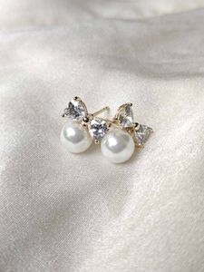 Pearl Bow Earrings