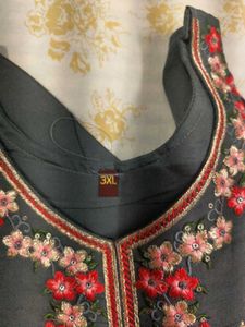 Heavy Three Piece Suit Kurti Pant Nd Dupatta