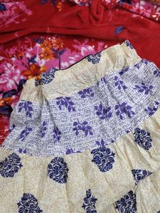 Vintage Floral Print Skirt