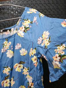 Floral Blue Top