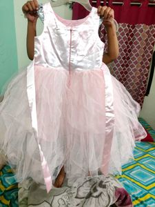 Beautiful High Low Pattern Frock For 2-4 Year Old