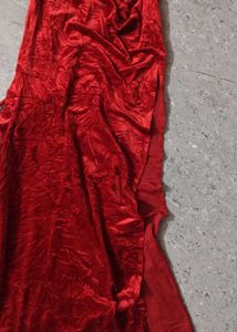 Velvet Dark Fem Side Slit One ShoulderOff Dress