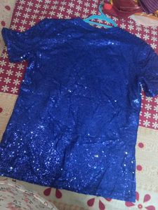 DKNY Blue Sequin T-Shirt