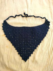 black crochet bandana