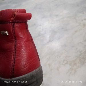 Josef Seibel Red Leather Ankle Boots