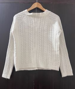 Elegant White Knit Cardigan