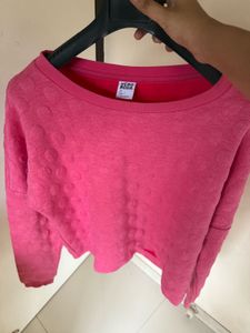 🛍️ Hot Pink Textured Knit Top by Vero Moda - Size