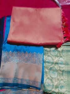 Kanjivaram Soft Silk Saries In Combo