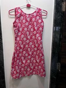 Pink Floral Print Sleeveless Top