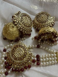 Gold Polished Jewellery set