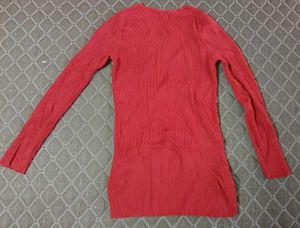 Red Long Sleeve Top