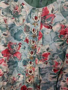 Green Cotton Ethnic  Pants