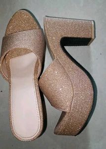 Sparkly Gold Platform Heels