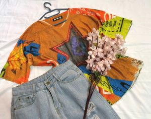 💫 Buy1 Get1 Free Graphic Print Top