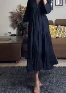 black maxi dress