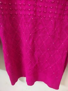 Pink Sparkle Knit Sweater (Women's)