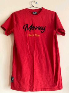 Red 'Money' Graphic Tee
