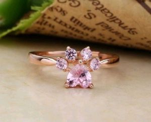 Cute Paw Ring Rose Gold