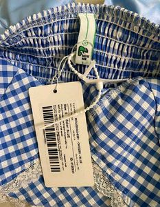 Blue Gingham Halter Top