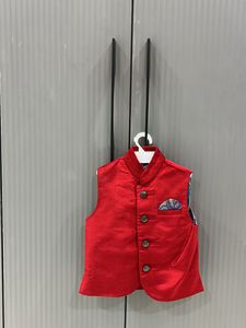 Red Festive Boys Waistcoat