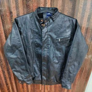 Parx Solid Leather Jacket - Chest 44