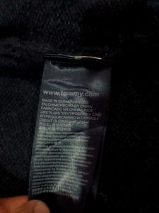 Tommy Hilfiger Navy Cable Knit Zip-Up Sweater