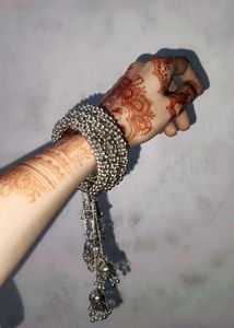 Silver Tone Beaded Bracelet