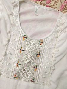 White Embroidered Top