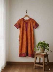 Elegant Biba Silk Kurta - Pre-owned, Size 34