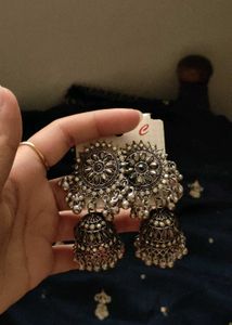 Beautiful Oxidised Jhumkas ( Pack Of 4)