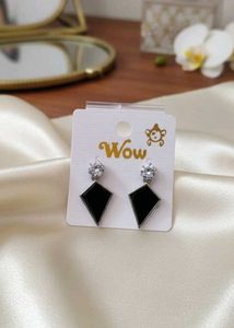 Chic Black Diamond Earrings