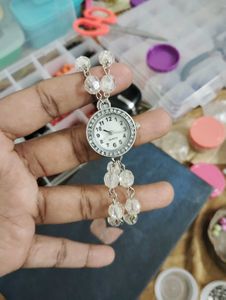 Beads Strap White Elegant Watch ⌚