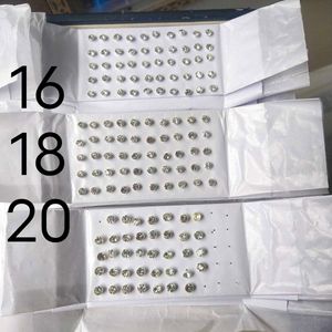925 Pure Silver Dimond Nose And Ear Earings 1 pair