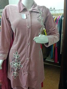 Party Wear Stylish Pink velvet coord Set