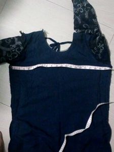 Embroidered Navy Blue Salwar Kameez