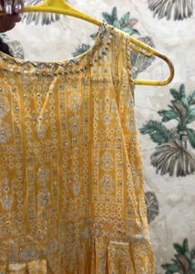 Elegant Yellow Ethnic Gown