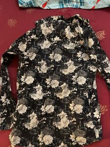 black Flowerd Shirt