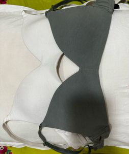 H&amp;M pushup Bra - White &amp; Gray