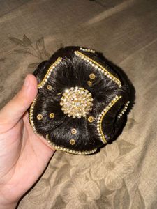 Rhinestone Hair Bun Cover