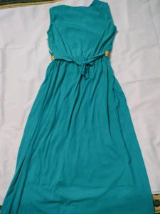 Sea Green Floral Dress