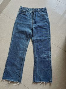 High Waisted Blue Design Jeans