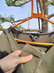 Olive Green Ruched Bodycon Dress