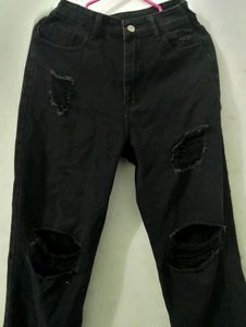 Ripped Straight Leg Jean&#39;s