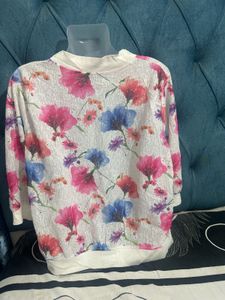Floral Print Zip-Up Jacket