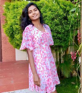 Flared Floral Dress