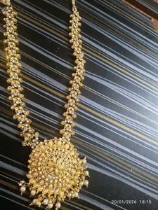 heavy long stone neckpiece
