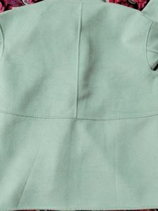 Mint Green Double-Breasted Coat
