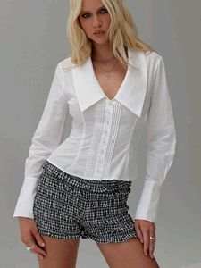 White Fitted Button-Down Shirt